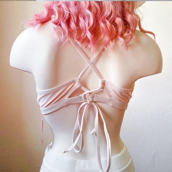 Multicolored Knit Criss-Cross Bikini Top - Picture 2 of 4